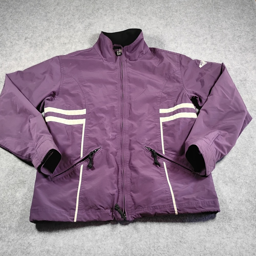 Vintage Roxy Snowboard Jacket Womens L Purple Boardwear Full Zip Y2K